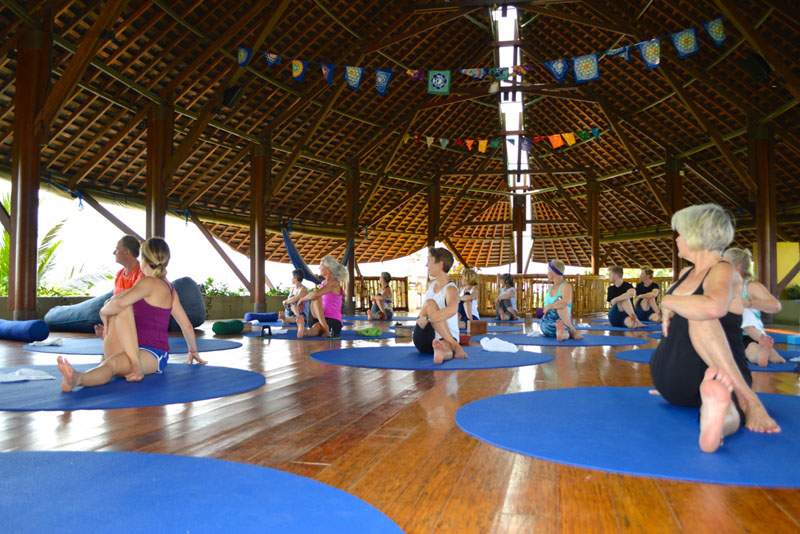 Yoga session at yoga shala