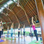 yoga activity at floating leaf